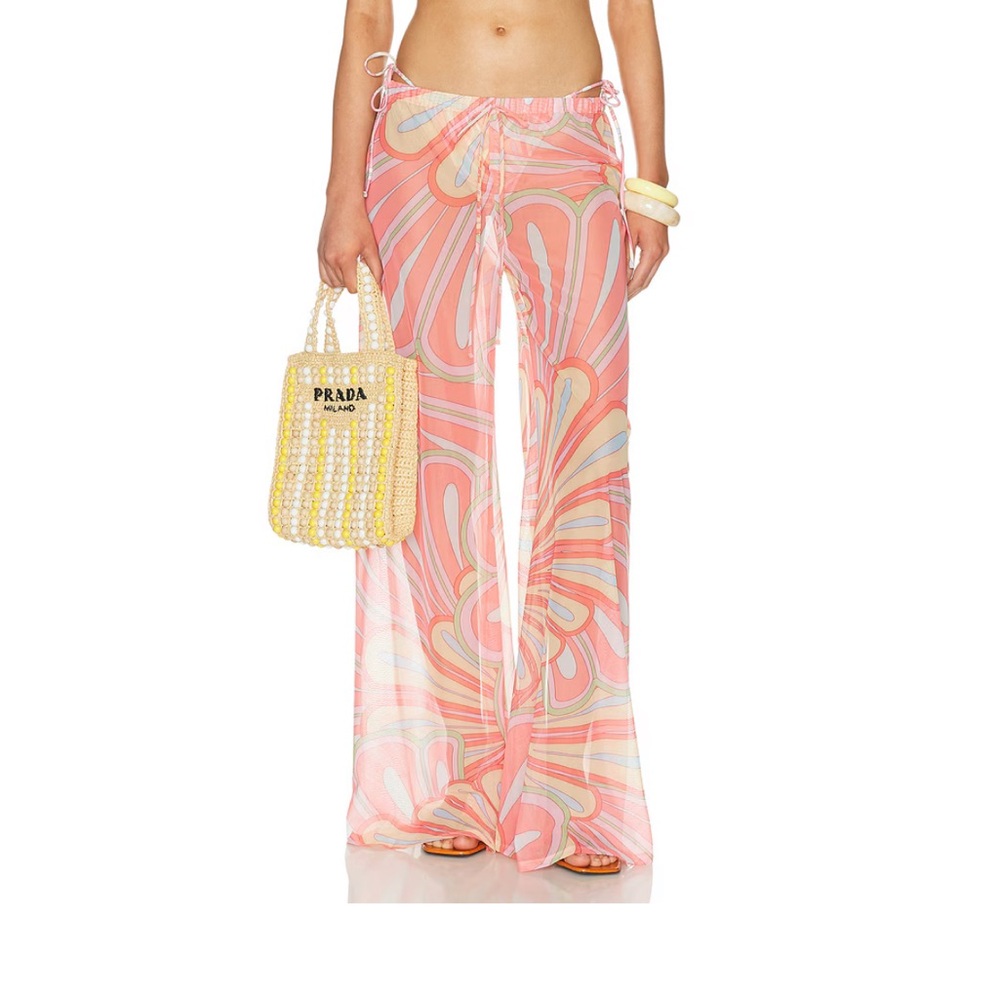 Shani Shemer Coral Swirl mesh Women's Swim flares